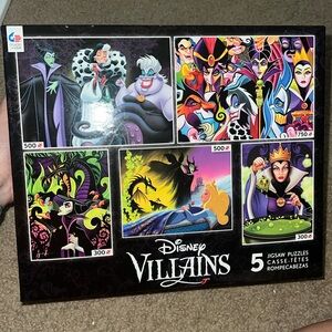 disney villains 5 piece jigsaw puzzle